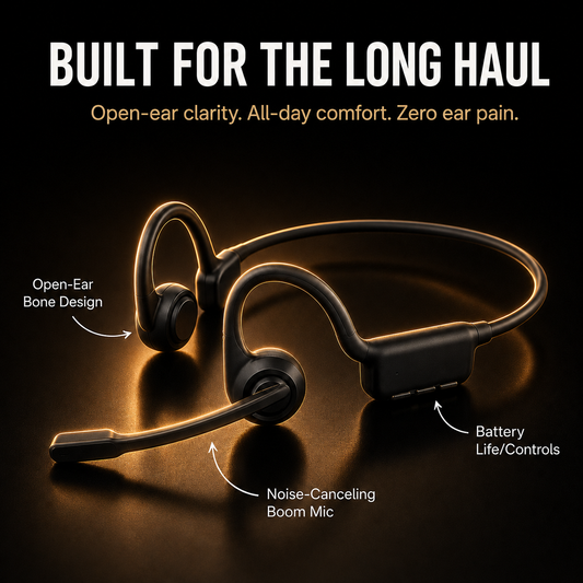 Docas™ Bone Conduction Headset with Mic